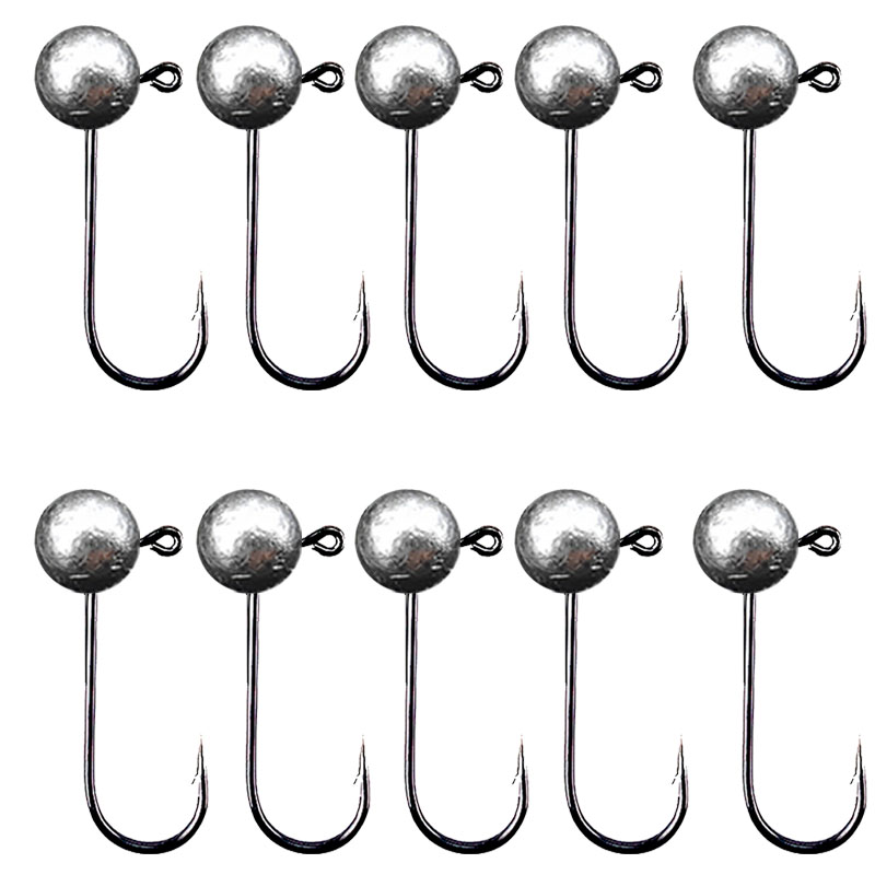 Fishing Hook Offset - 10 teile/los Jig Kopf Angelhaken 1g
