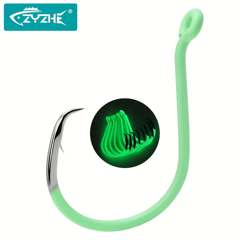 Fishing Hook Circle - ZYZHE 10 Stück/Box Leuchtende Kreishaken, Adlerhaken