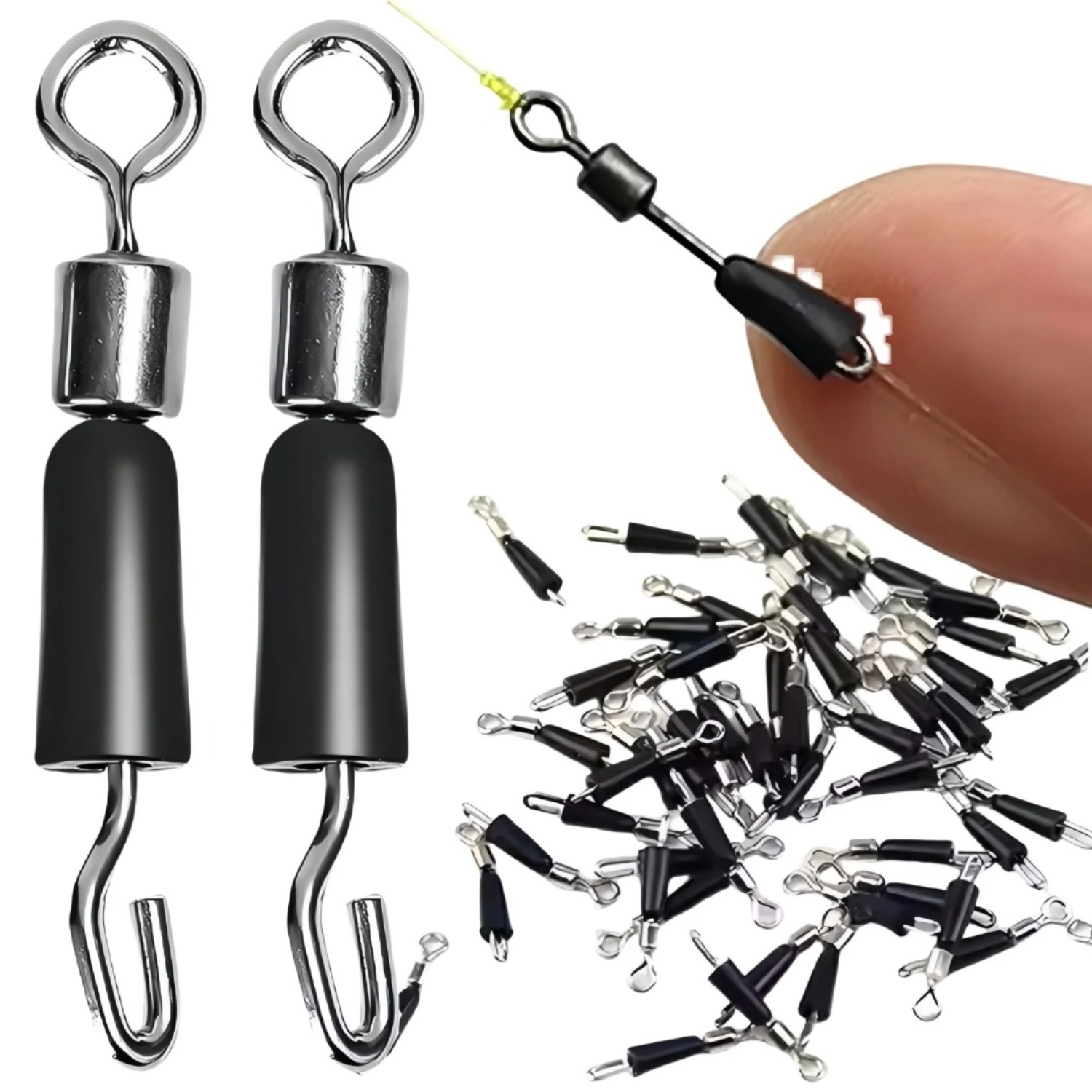 Fishing Hook Jig - 50 Stück Karpfenangeln Schnellwechsel-Feeder-Wirbel Method Feeder