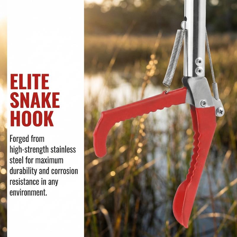 Fishing Hook Stainless Steel - 1,5 m faltbare Edelstahl-Schlangen- und Aalfangzange,