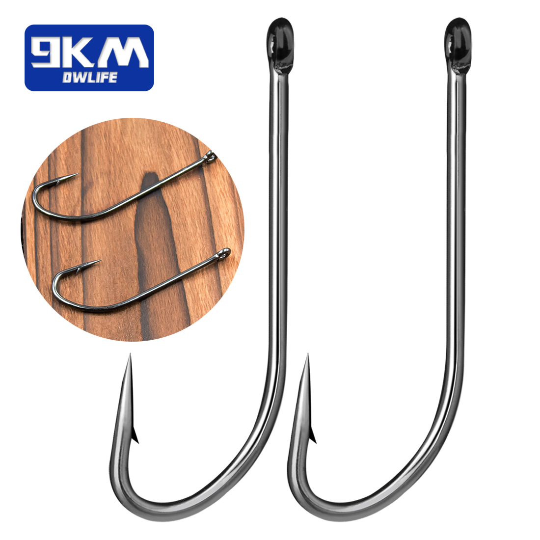 Fishing Hook Barbless - 9KM Meerwasser Angelhaken 50 ~ 200Pcs