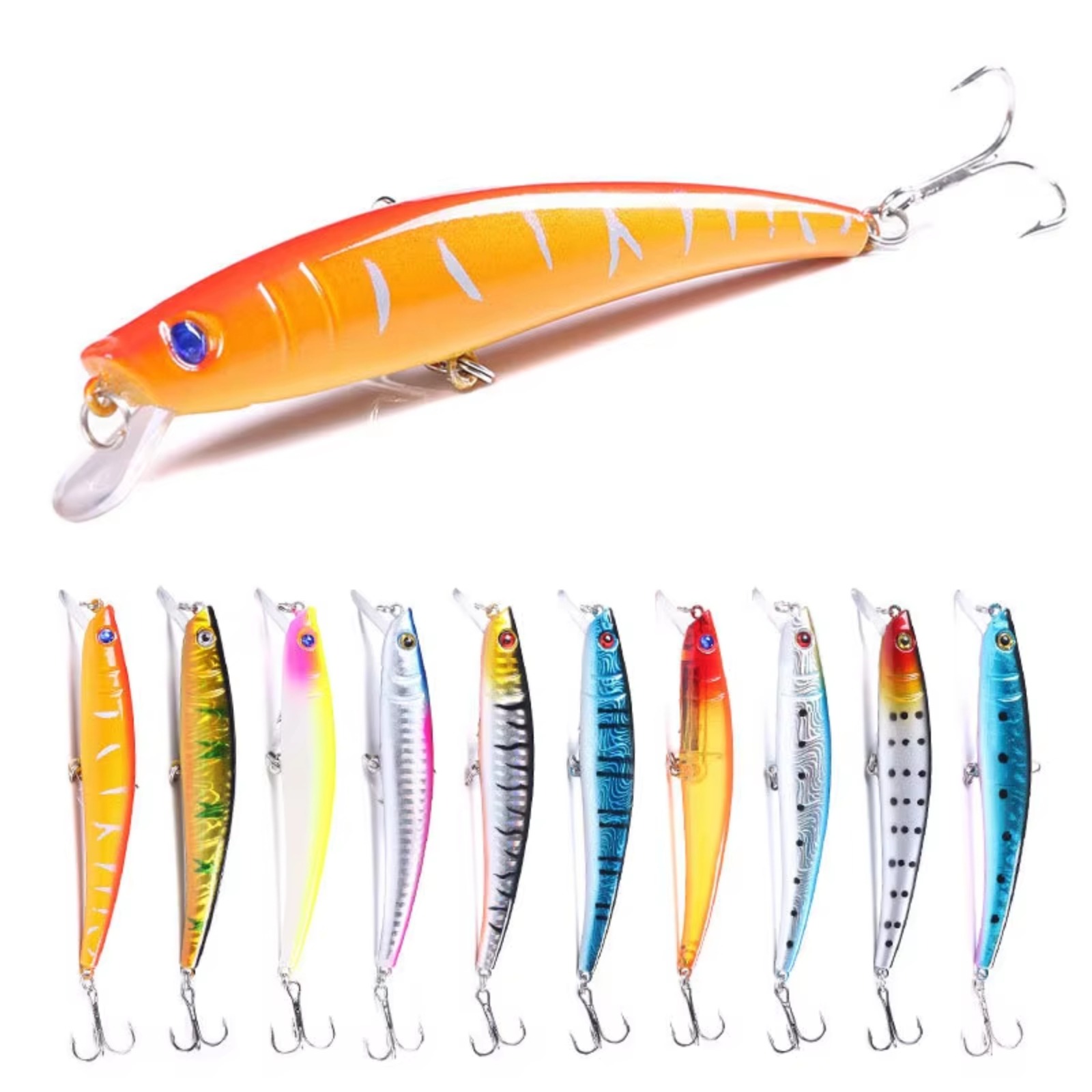 Fishing Hook Treble - Minnow-Angelköder 110mm 13g Harter Wobbler-Kunstköder mit