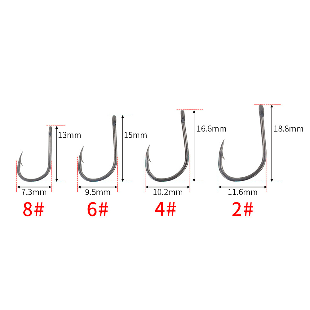 Fishing Hook - ABST 50 Stück Angelhaken mit Widerhaken