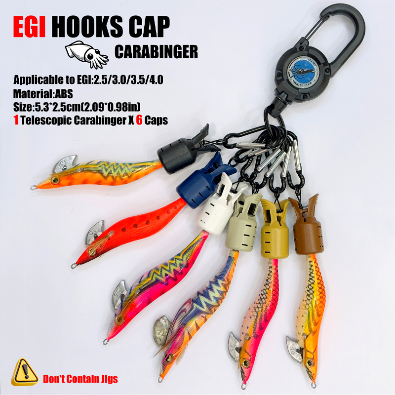 Fishing Hook Jig - Tintenfisch Jig Haken Kappen und Karabiner