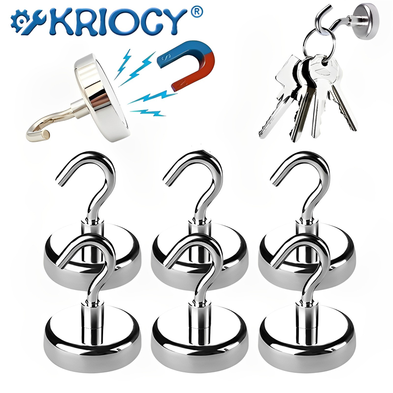 Fishing Hook Stainless Steel - Starker, leistungsstarker runder Neodym-Magnethaken, Bergungsmagnet, Halter