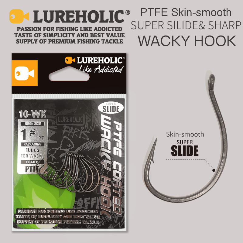 Fishing Hook Offset - LUREHOLIC PTFE Super Slide Wacky Hook