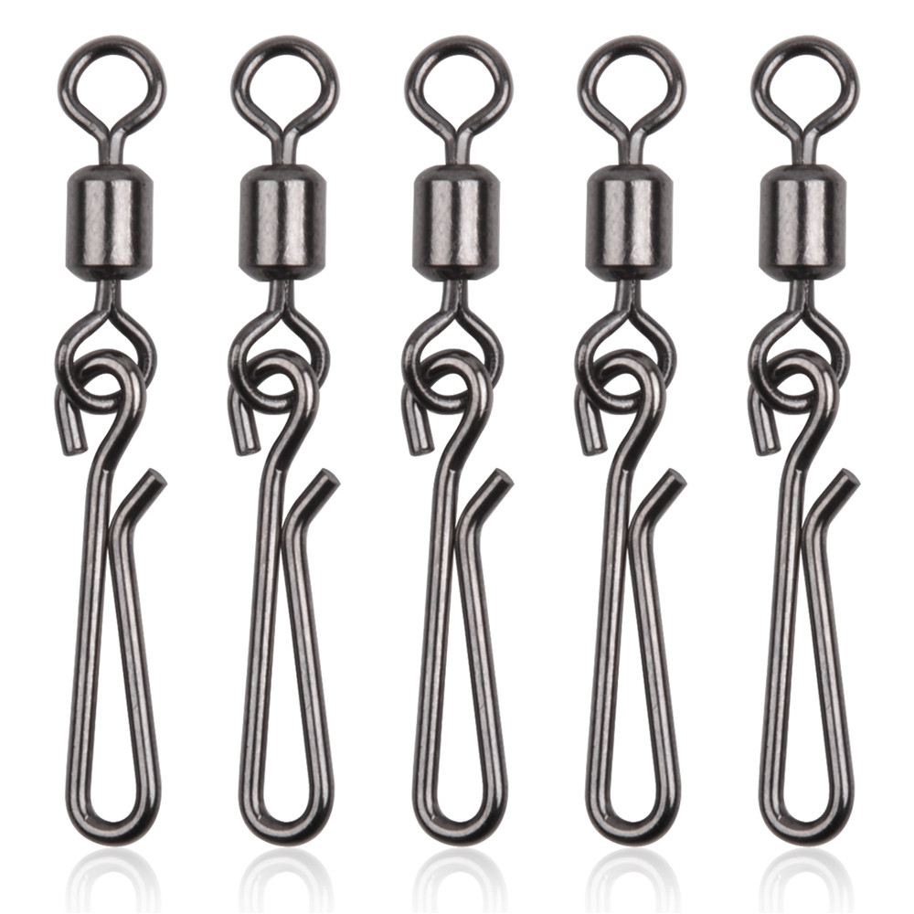 Fishing Hook Stainless Steel - 30 Stück Wirbel und Schnappverschluss für