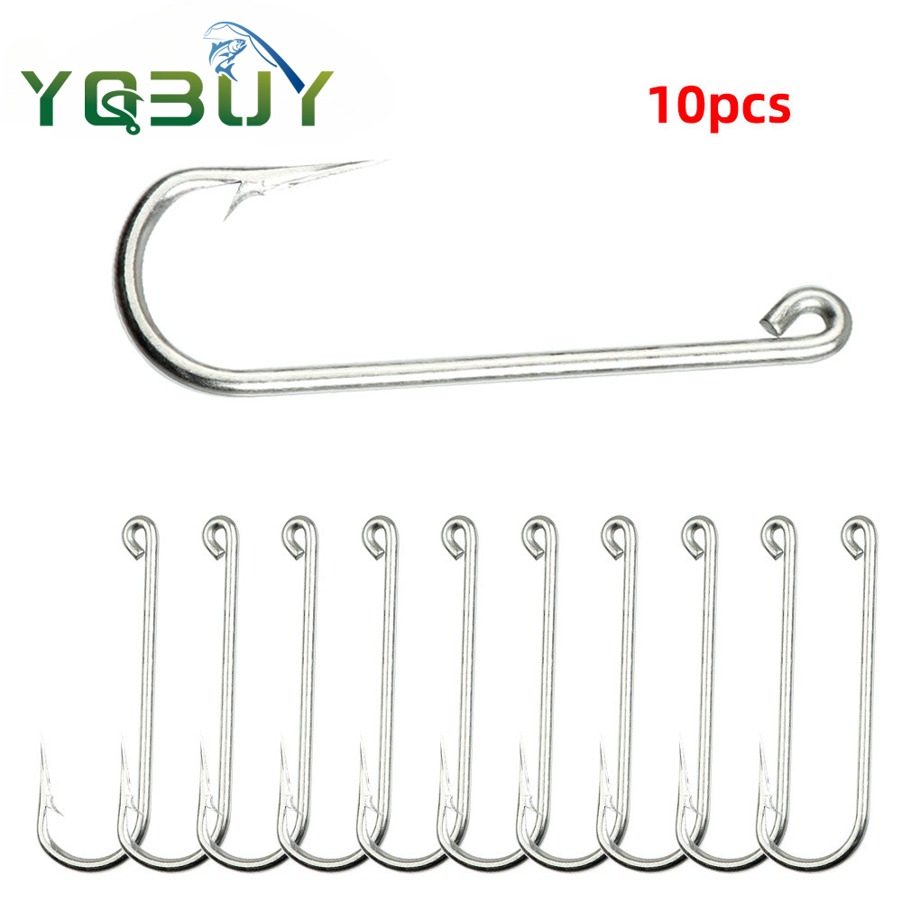 Fishing Hook Stainless Steel - 10 Stück Angelhaken aus Edelstahl, runde