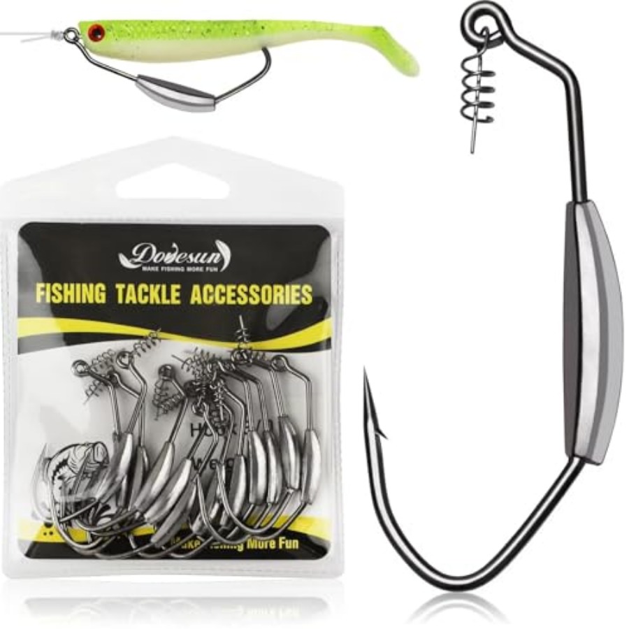 Fishing Hook Weedless - 12/44 Stück gewichtete Swimbait-Haken, gewichtete Angelhaken