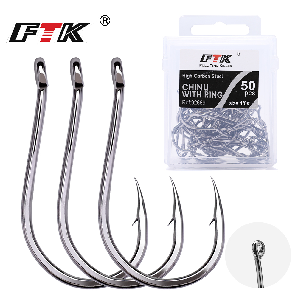 Fishing Hook Circle - Ftk 50-100 Stück/Box Angelhaken Zubehör Chinu