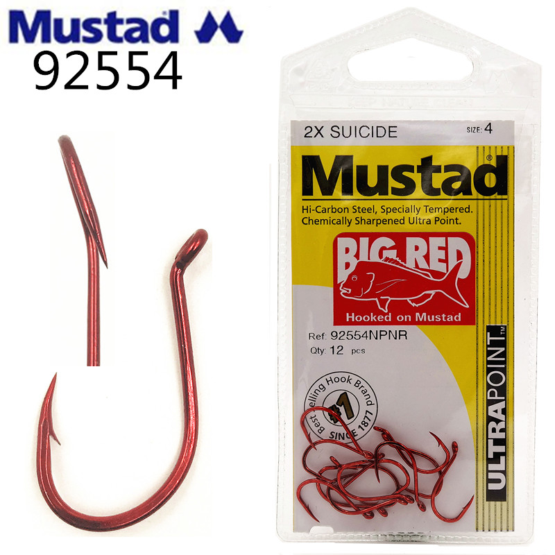 Fishing Hook Barbless - Original Mustad Meeresangelhaken, 5 Packungen, 92554,
