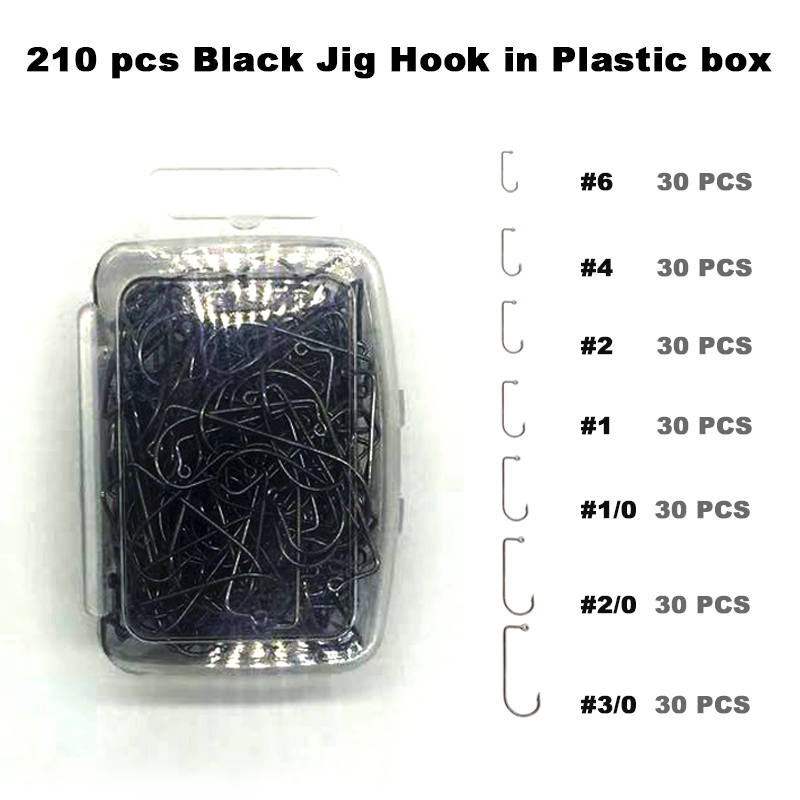 Fishing Hook Assortment - Adygil DIY Angeln 210 stücke Schwarz