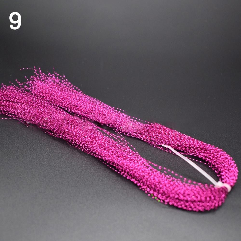 Fishing Hook Jig - Neue Flash-Fliegenbindematerialien, Angelzubehör, Stahlblei-Jigkopfhaken, holografisches Tinsel,