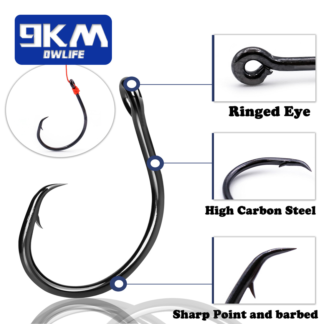 9KM 25-50 Stück Inline Wide Ga – Fishing Hook Circle Bewertung und Preis