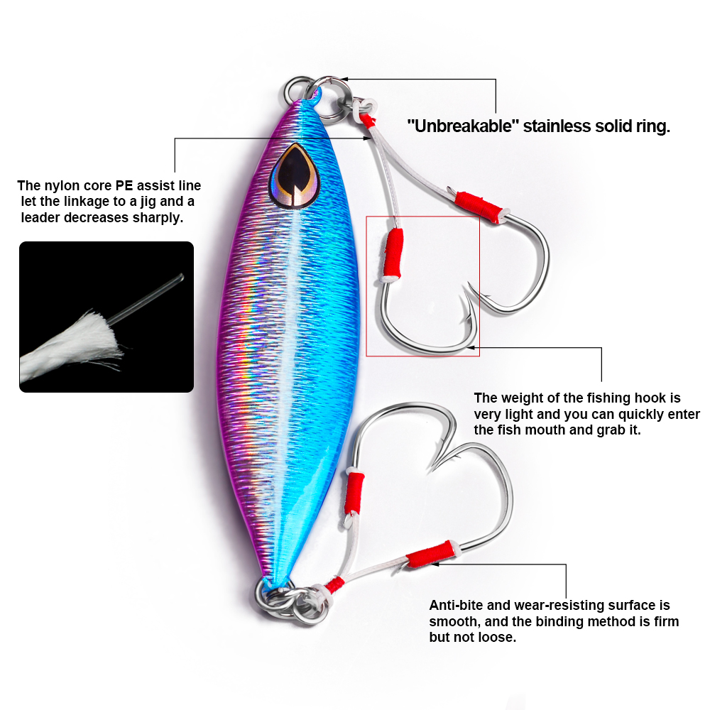 PROBEROS 2 Stück Jigging-Doppe – Fishing Hook Barbless Bewertung und Preis