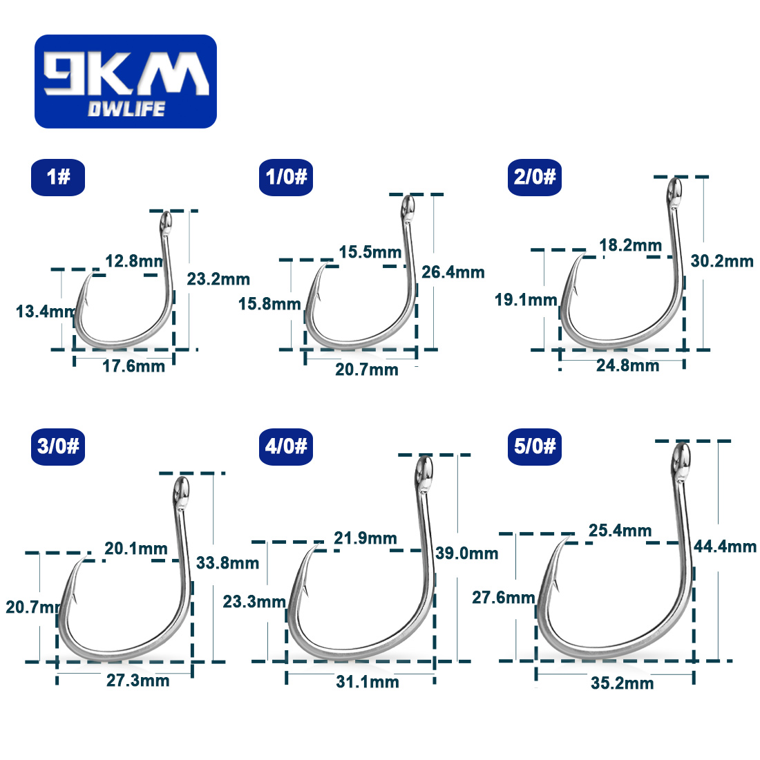 9 km Angelhaken, Salzwasser-Li – Fishing Hook Circle Bewertung und Preis