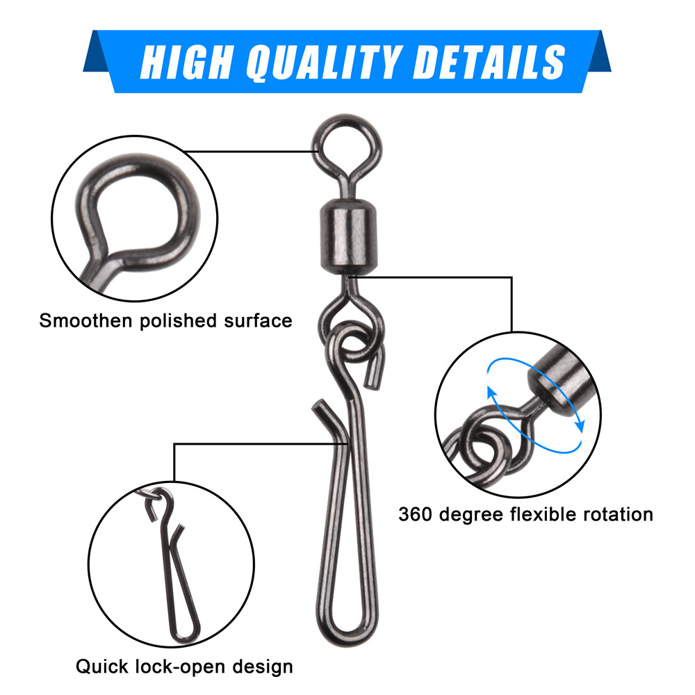 30 Stück Wirbel und Schnappver – Fishing Hook Stainless Steel Bewertung und Preis