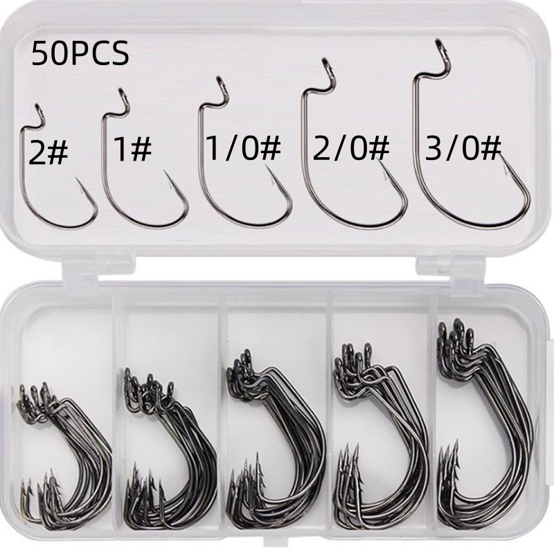 50 Stück/Box Hochkarbon-Stahl  – Fishing Hook Jig Bewertung und Preis