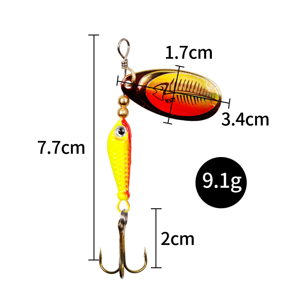 10 teile/satz Spinner Köder 9, – Fishing Hook Treble Bewertung und Preis