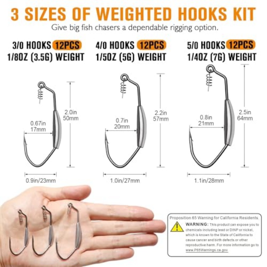 12/44 Stück gewichtete Swimbai – Fishing Hook Weedless Bewertung und Preis