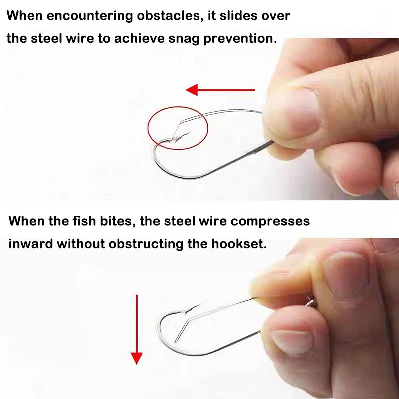 20/40 Stück unkrautfreie Offse – Fishing Hook Weedless Bewertung und Preis