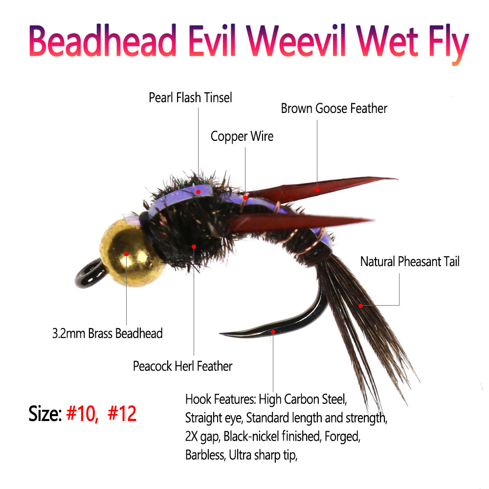 Bimoo 8 Stück Messing Beadhead – Fishing Hook Barbless Bewertung und Preis