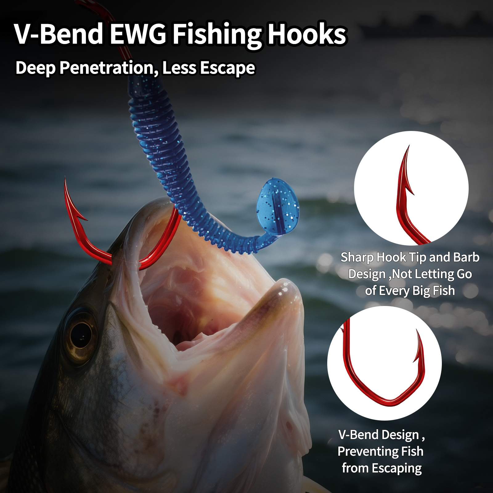 9KM Köderhalter-Haken 50-100 S – Fishing Hook Circle Bewertung und Preis